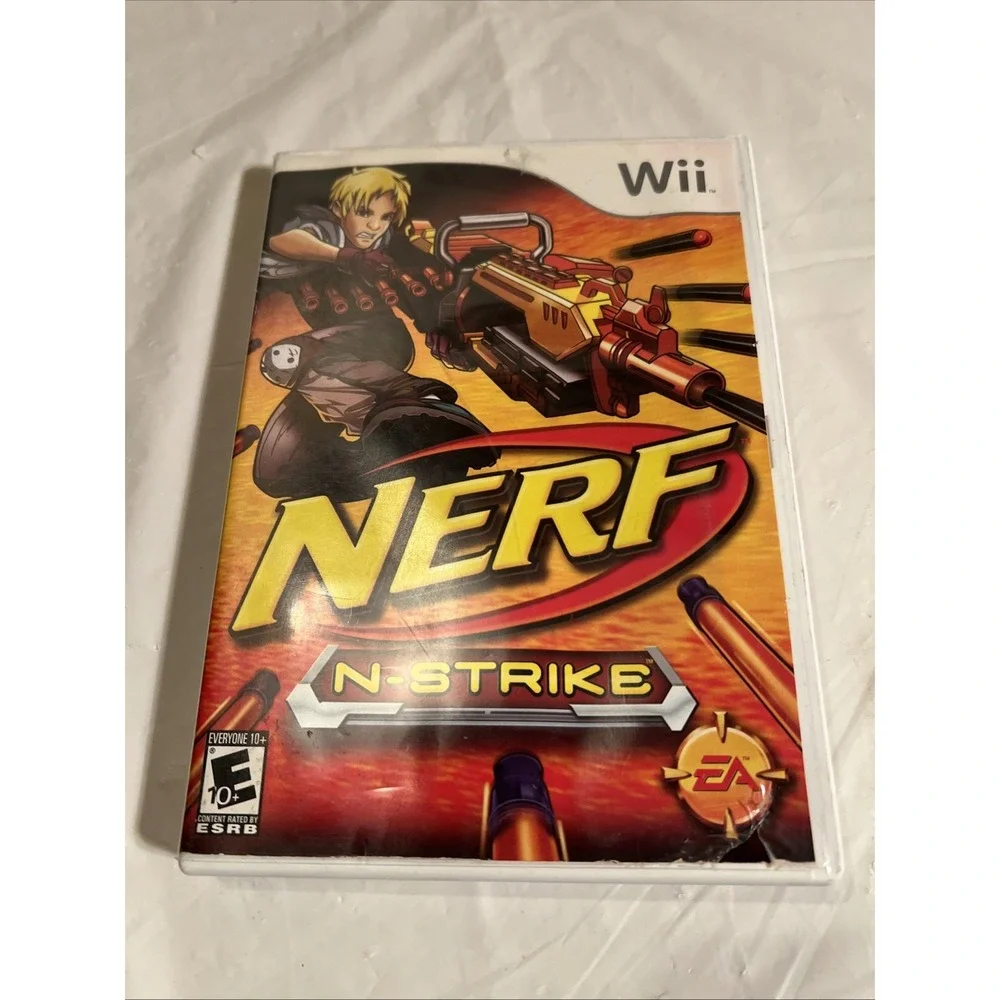 Nerf N-Strike - Nintendo Wii Game - 4 Player -Tested Working Fast Shipping